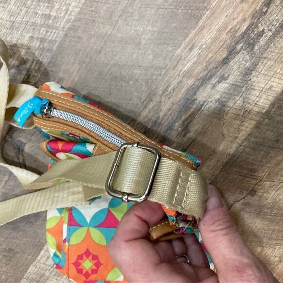 Lily Bloom Crossbody Purse geometric floral print - Picture 7 of 11